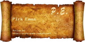 Pirk Emma névjegykártya
