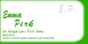 emma pirk business card
